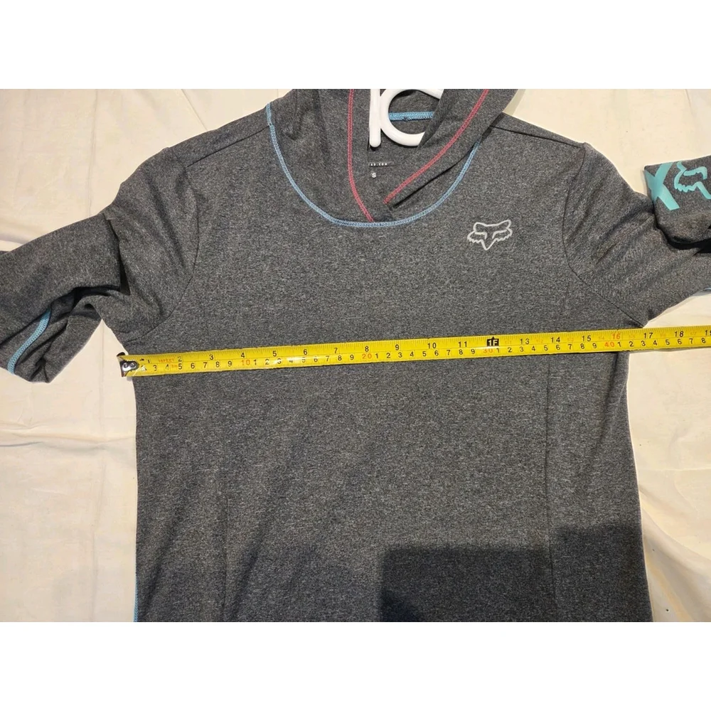 Fox Long Sleeves Light Hoodies XSmall Gray Pre-Owned - Picture 6 of 9